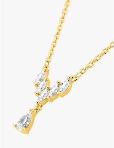 Collier plaqué or avec six...
