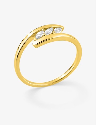 Bague en plaqué or anneau...