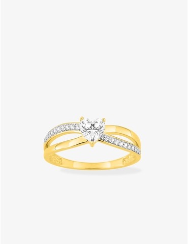 Bague en plaqué or jaune...