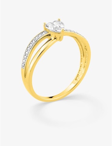 Bague en plaqué or jaune...