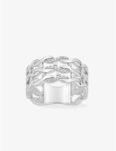 Bague fantaisie en argent...