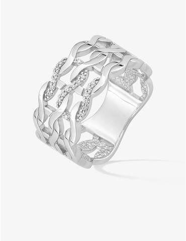 Bague fantaisie en argent...