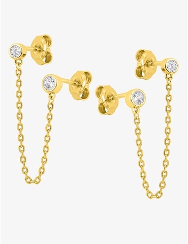 Boucles d'oreilles doubles...