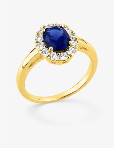 Bague en plaqué or, oxyde...