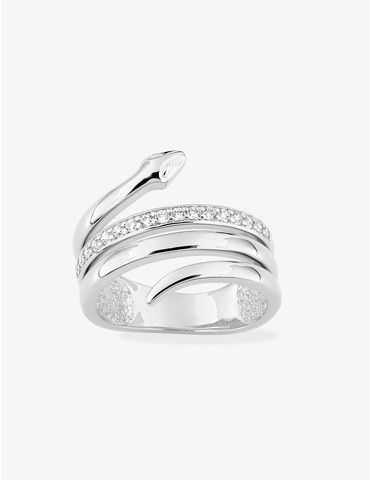 Bague serpent en argent 925...