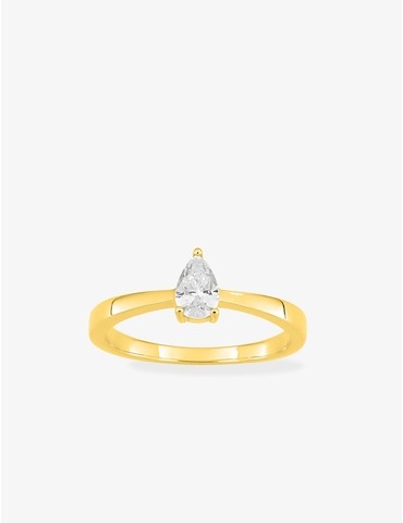 Bague plaqué or avec oxyde...