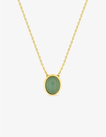 Collier aventurine plaqué or