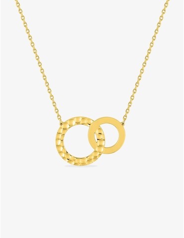 Collier plaqué or anneaux...