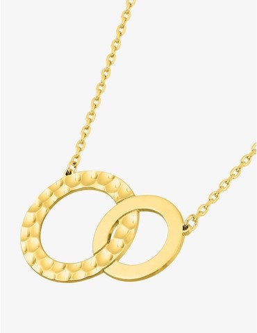 Collier plaqué or anneaux...