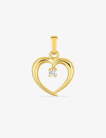 Pendentif plaqué or cœur...