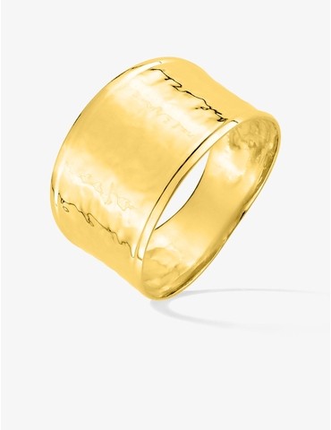 Bague effet martelé plaqué or