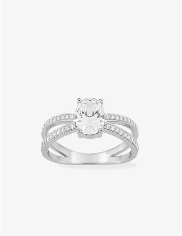 Bague deux anneaux argent...