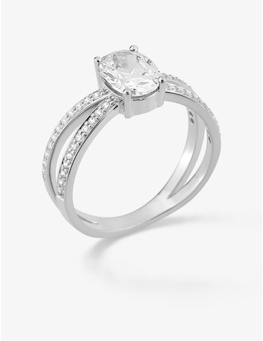 Bague deux anneaux argent...