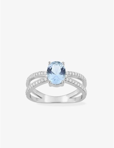 Bague deux anneaux argent...