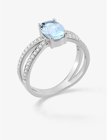 Bague deux anneaux argent...