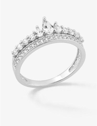 Bague argent 925 ‰ rhodié...
