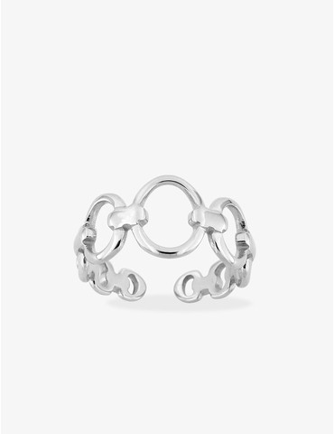 Bague ajustable en acier gris