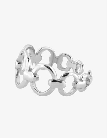Bague ajustable en acier gris
