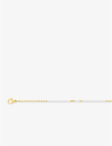 Collier en acier doré,...