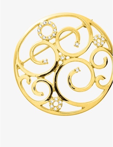 Broche fantaisie en plaqué...