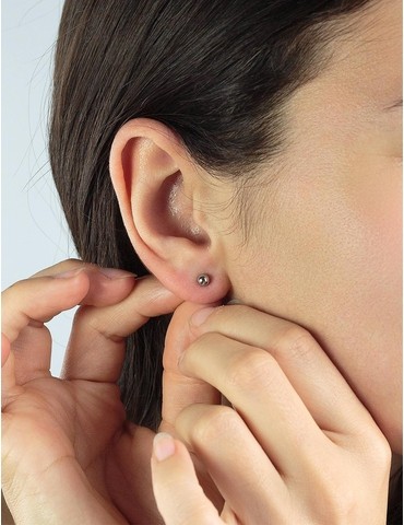 Boucles d'oreilles clous acier