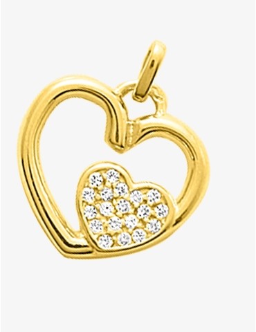 Pendentif plaqué or cœur...