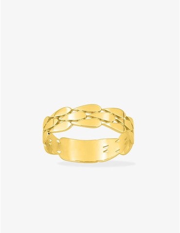 Bague plaqué or motif...