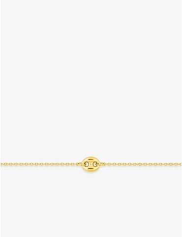 Bracelet plaqué or grain de...