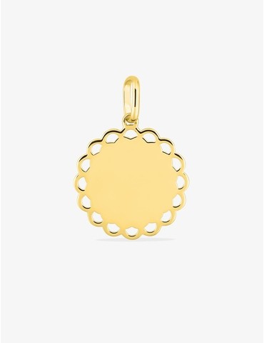 Médaille à graver plaqué or