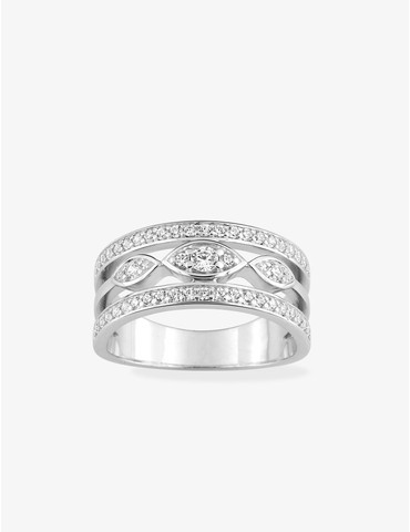 Bague argent 925 ‰ rhodié...