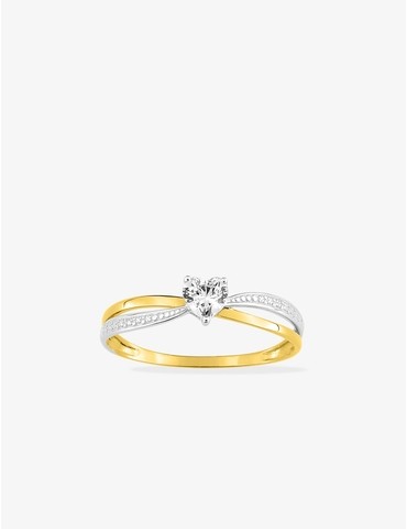 Bague solitaire or jaune...