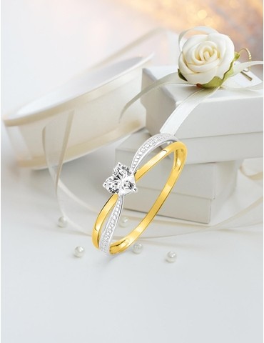 Bague solitaire or jaune...
