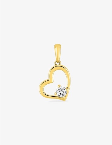 Pendentif cœur or jaune 375...