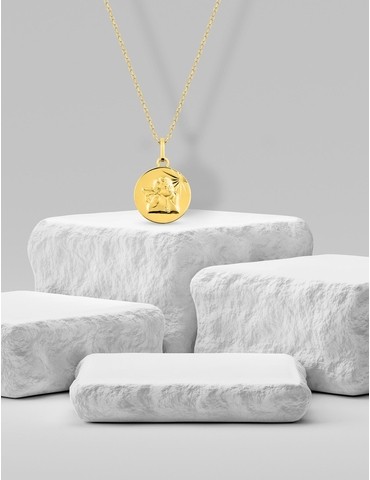 Médaille ange en or jaune...