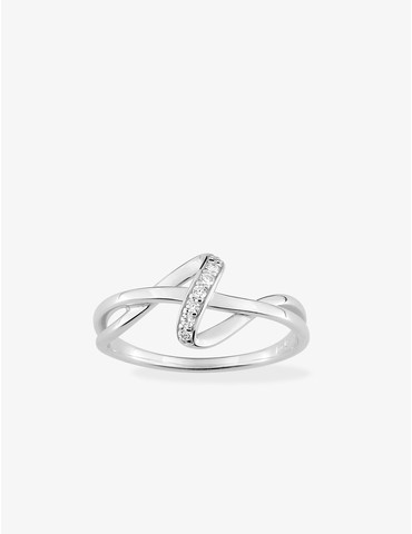 Bague entrelacée argent...