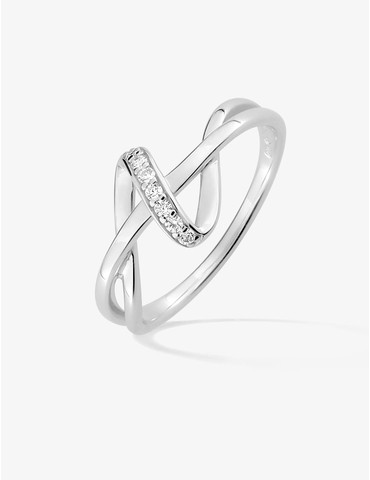 Bague entrelacée argent...