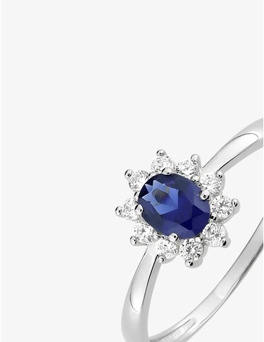 Bague solitaire accompagnée...