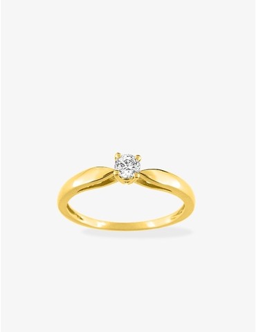 Bague solitaire plaqué or...