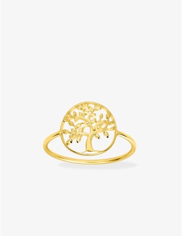 Bague arbre de vie plaqué or
