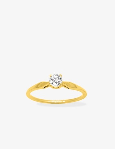 Bague solitaire plaqué or...