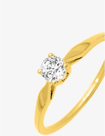 Bague solitaire plaqué or...