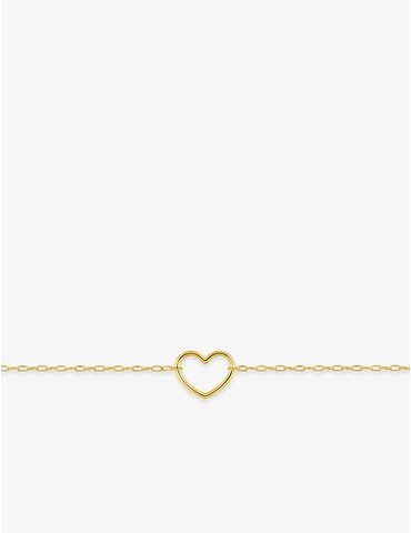 Bracelet cœur or jaune 375‰