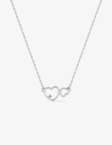 Collier doubles cœurs en...