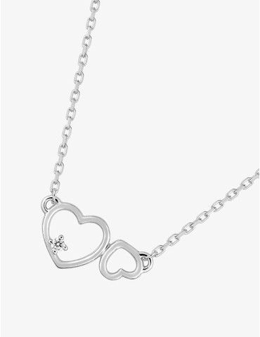 Collier doubles cœurs en...