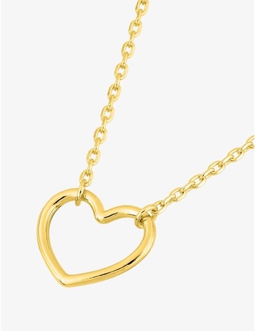 Collier plaqué or cœur 11 mm