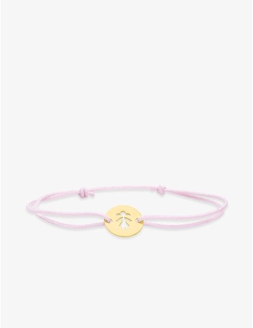Bracelet cordon rose motif...