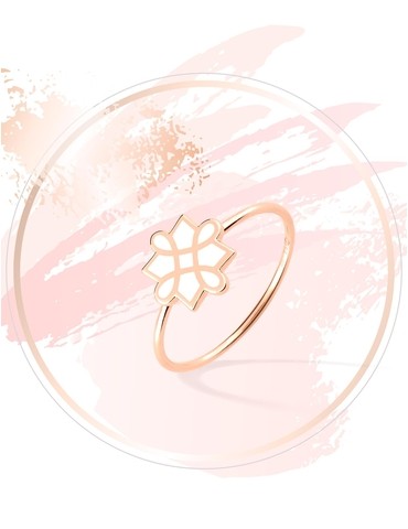 Bague Harmonie Or rose 375‰...