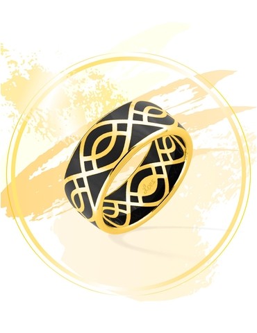 Bague Ondine Or jaune 375‰...