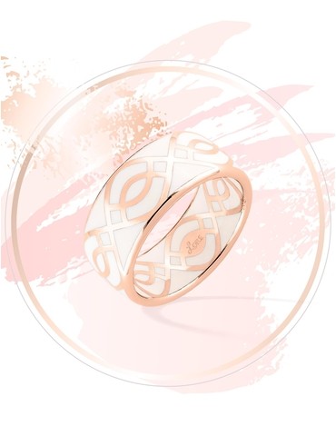 Bague Ondine Or rose 375‰...