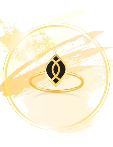 Bague Ondine Or jaune 375‰...